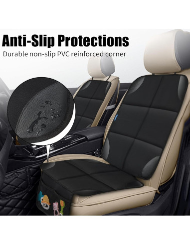 Protector de Asiento de Coche Psumuabrre Negro para Niños y Mascotas