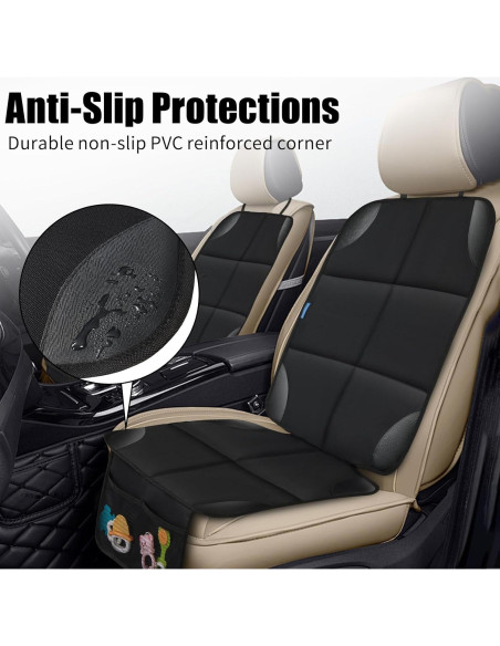 Protector de Asiento de Coche Psumuabrre Negro para Niños y Mascotas