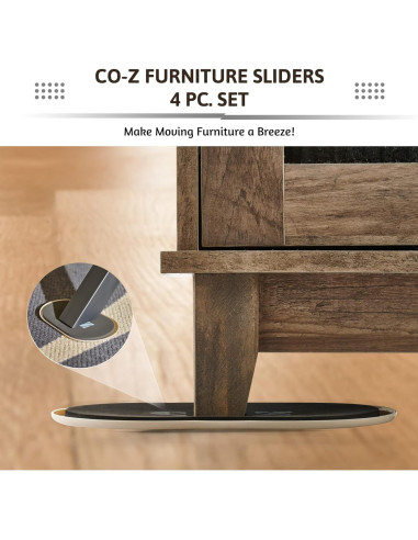 Deslizadores de Muebles Ovalados CO-Z 24.1 cm - Paquete de 4