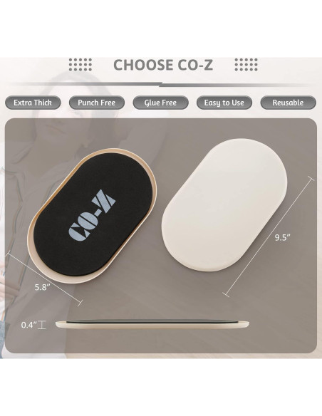 Deslizadores de Muebles Ovalados CO-Z 24.1 cm - Paquete de 4