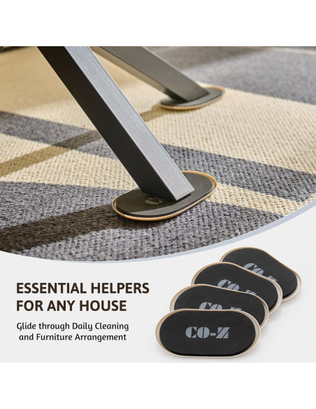 Deslizadores de Muebles Ovalados CO-Z 24.1 cm - Paquete de 4