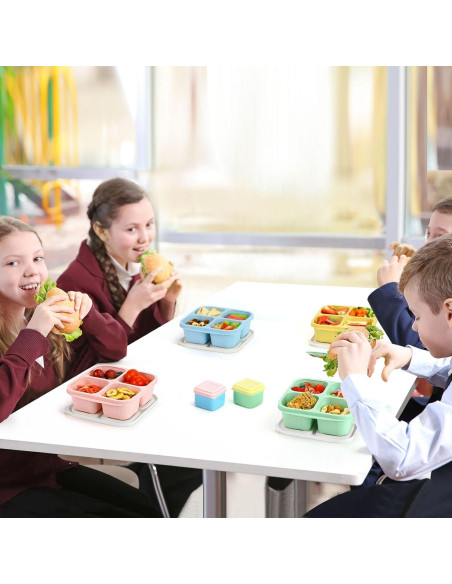 Contenedores de Snack Caperci Bento 4 Compartimentos - 4 Piezas