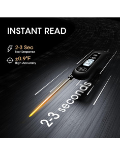 Termómetro Digital de Carne DOQAUS con Sonda Plegable y Retroiluminación 2