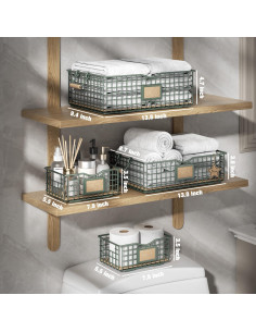 Set de 4 Cestas de Almacenamiento Qcold Verde Salvia 2