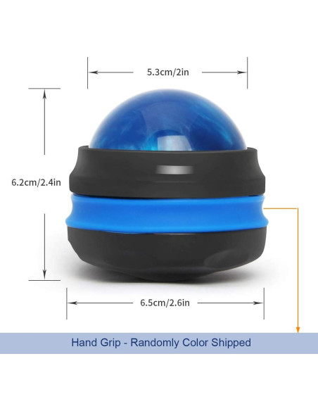 Bola de Masaje Coolrunner QT - Paquete de 2, 12cm, Azul y Morado