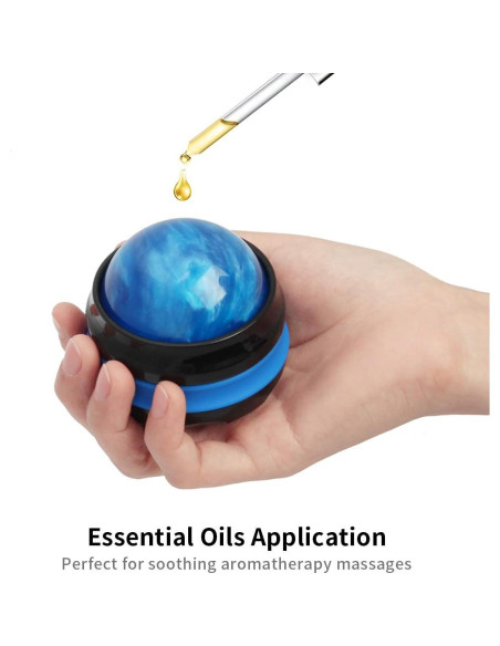 Bola de Masaje Coolrunner QT - Paquete de 2, 12cm, Azul y Morado