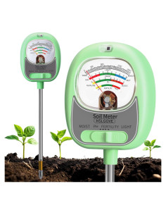Kit de Prueba de Suelo 4-en-1 HSLGOVE - Medidor de pH, Humedad y Luz
