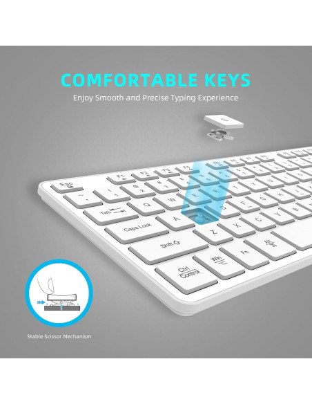 Teclado Inalámbrico BFRIENDit RF1430 - Teclas Silenciosas