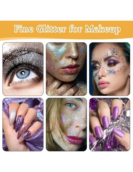 Set de 12 Colores de Brillantina Fina PIXGLITTER 192.78 g