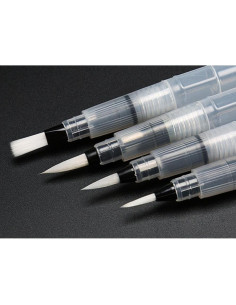 Set de 4 Pinceles de Acuarela ERCENTURY - Punta Plana y Diferentes Tamaños 2