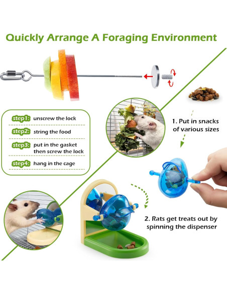 Juego de Juguetes de Enriquecimiento Jevnd para Ratas 2 Piezas