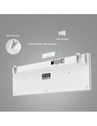 Teclado Inalámbrico BFRIENDit RF1430 - Teclas Silenciosas