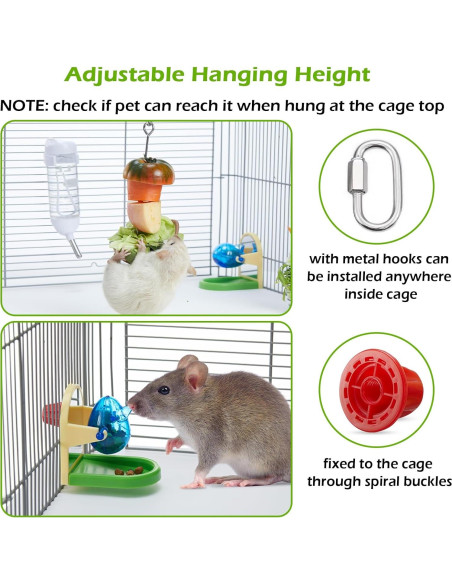 Juego de Juguetes de Enriquecimiento Jevnd para Ratas 2 Piezas