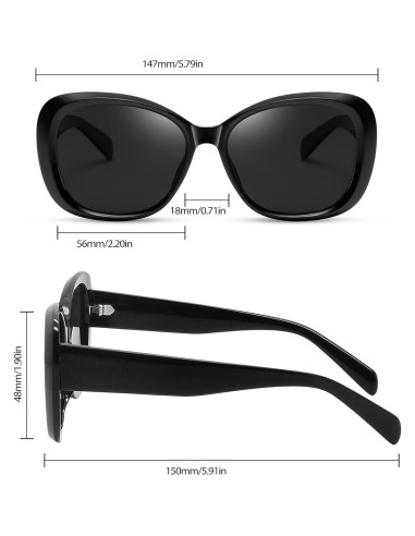 Gafas de sol Joopin de acetato grandes con protección UV polarizada