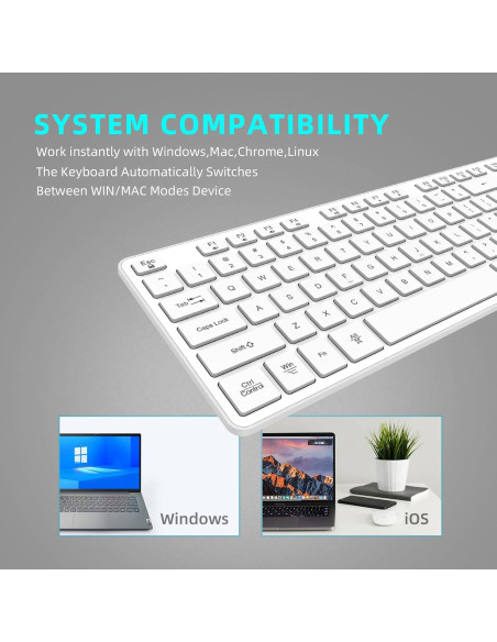 Teclado Inalámbrico BFRIENDit RF1430 - Teclas Silenciosas