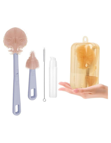 Juego de limpieza de biberones HubHnb - 6 piezas portátil