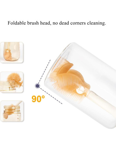 Juego de limpieza de biberones HubHnb - 6 piezas portátil