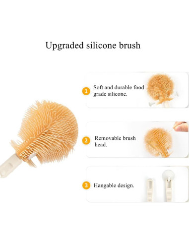 Juego de limpieza de biberones HubHnb - 6 piezas portátil