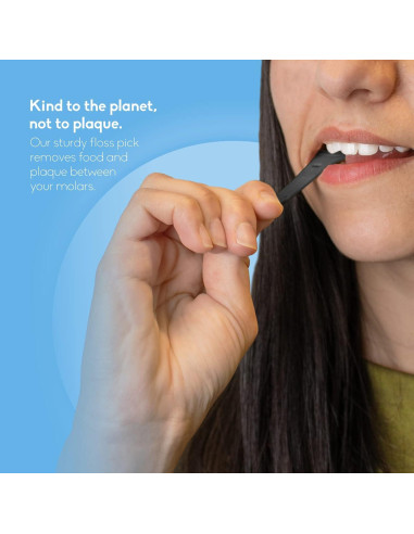 Palillos de Hilo Dental The Humble Co. 200 Unidades Carbón