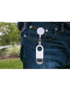 Abrebotellas retráctil BARsics con clip para cinturón - Paquete de 3 2