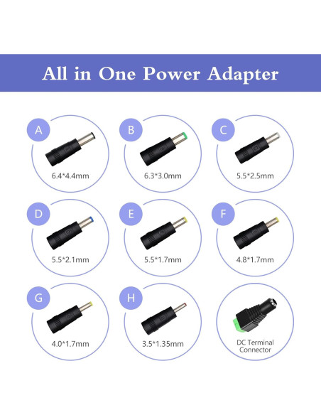 Adaptador de Alimentación Universal 5V 2A TRYTHINK 10W 9 Conectores