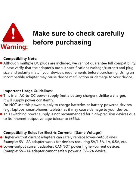 Adaptador de Alimentación Universal 5V 2A TRYTHINK 10W 9 Conectores