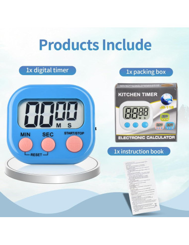 Paquete de 24 Temporizadores Digitales CZBRO Magnéticos