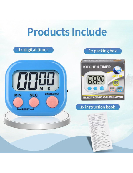 Paquete de 24 Temporizadores Digitales CZBRO Magnéticos