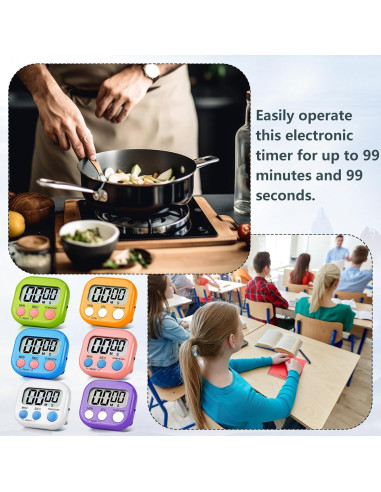 Paquete de 24 Temporizadores Digitales CZBRO Magnéticos