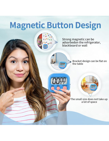 Paquete de 24 Temporizadores Digitales CZBRO Magnéticos