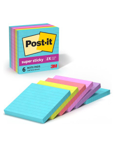Notas Post-it Súper Adhesivas Neones Supernova 10.16 cm - 6 Blocs