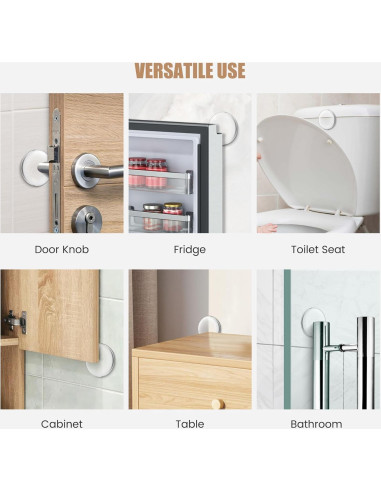 Topes de Puerta Crosize 8 Piezas 5.08 cm Adhesivo Fuerte