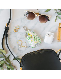 Juego de llaveros portabotellas desinfectante manos cuero vegano 2