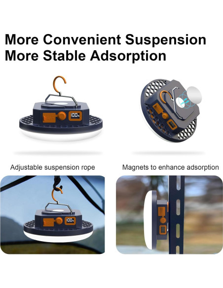 Linterna de Camping AODOO 10000mAh 4000LM IP45 Recargable Linterna de Camping AODOO 10000mAh 4000LM IP45 Recargable