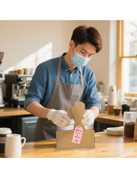 Portavasos Plegables Turmaster para 2 Tazas - Paquete de 8 Verde