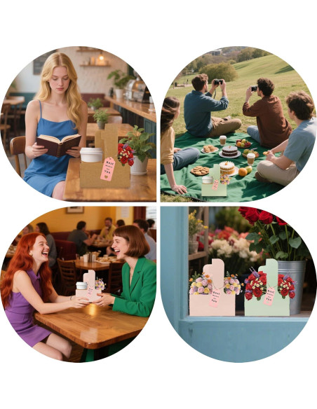 Portavasos Plegables Turmaster para 2 Tazas - Paquete de 8 Verde