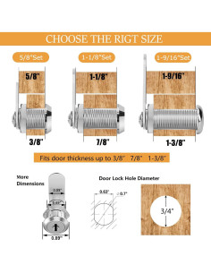 Cerradura de Cámara Zzbety para Gabinete 30mm con Llave Igual 2