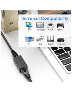 Acoplador RJ45 Hembra a Hembra LVY 10pcs Cat5/Cat6/Cat7 2