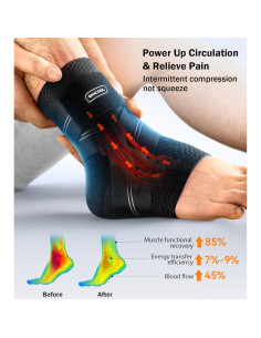 Faja de Compresión para Tobillo WHCOOL Pequeña Negra 7 Zonas 2