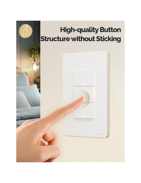 Interruptor de Luz Inteligente MOES Matter 2.4GHz Doble