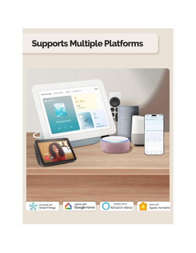Interruptor de Luz Inteligente MOES Matter 2.4GHz Doble