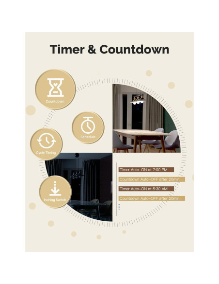 Interruptor de Luz Inteligente MOES Matter 2.4GHz Doble