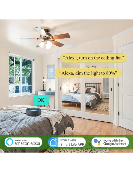 Kit Control Remoto Ventilador Techo COREBAY WiFi 3 Velocidades