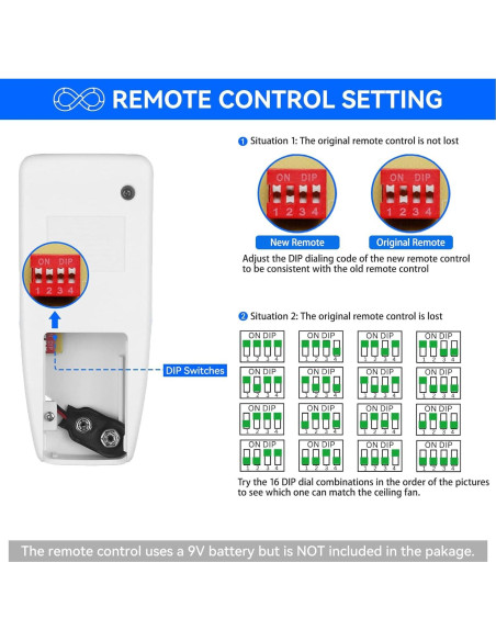 Control Remoto FAN-53T para Ventilador de Techo Breeze Bay