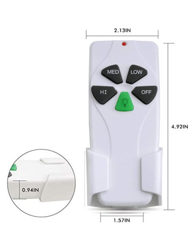 Control Remoto FAN-53T para Ventilador de Techo Breeze Bay