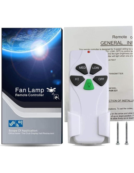 Control Remoto FAN-53T para Ventilador de Techo Breeze Bay