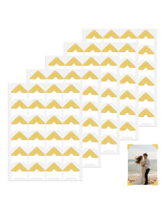 120 Esquinas de Foto Doradas Autoadhesivas Abeillo 5 Hojas
