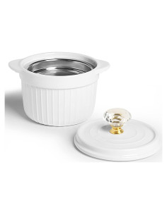 Contenedor de Grasa de Tocino HAOTOP con Tapa de Cristal 482 ml