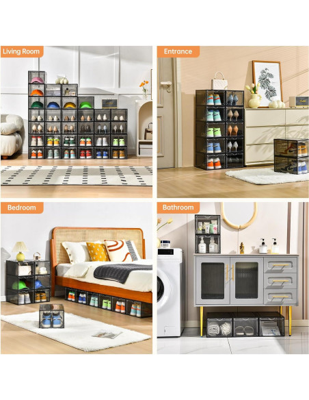 Caja de Almacenamiento de Zapatos Clemate 12 Piezas XL