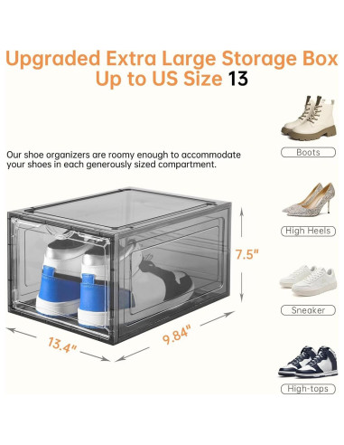 Caja de Almacenamiento de Zapatos Clemate 12 Piezas XL